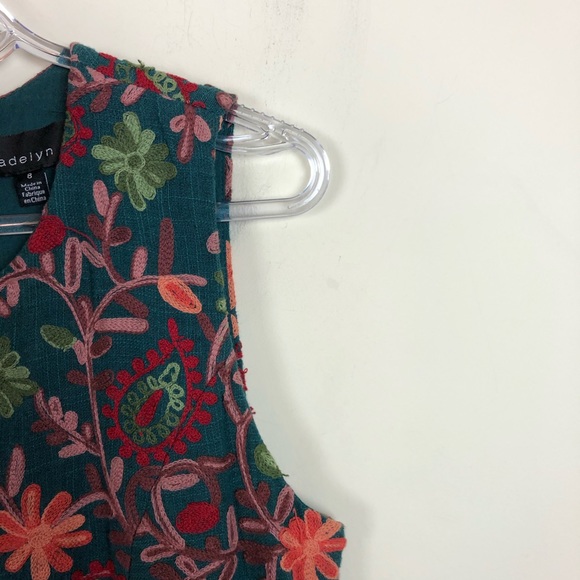 Anthropologie Garden Floral Embroidered Dress - Picture 7 of 8